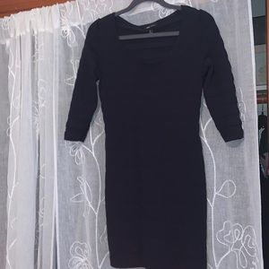 MNG mango black 3/4 sleeve bodycon dress size medium - classy little black dress